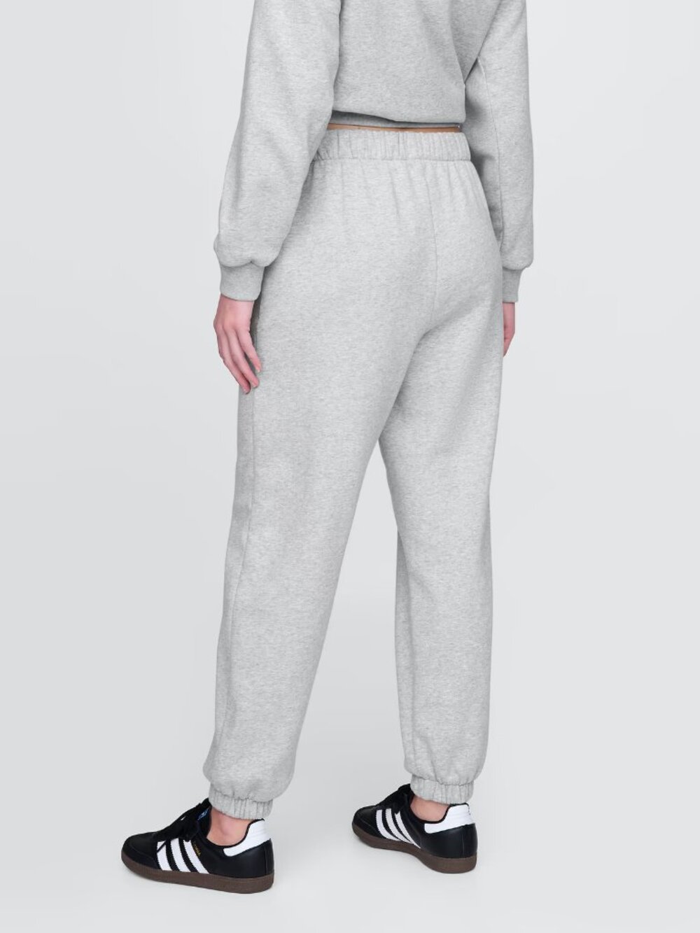 GAP Grey Cotton Fleece New High Rise Boyfriend Jogger Sweatpants Pants, Size S T - Picture 4 of 14